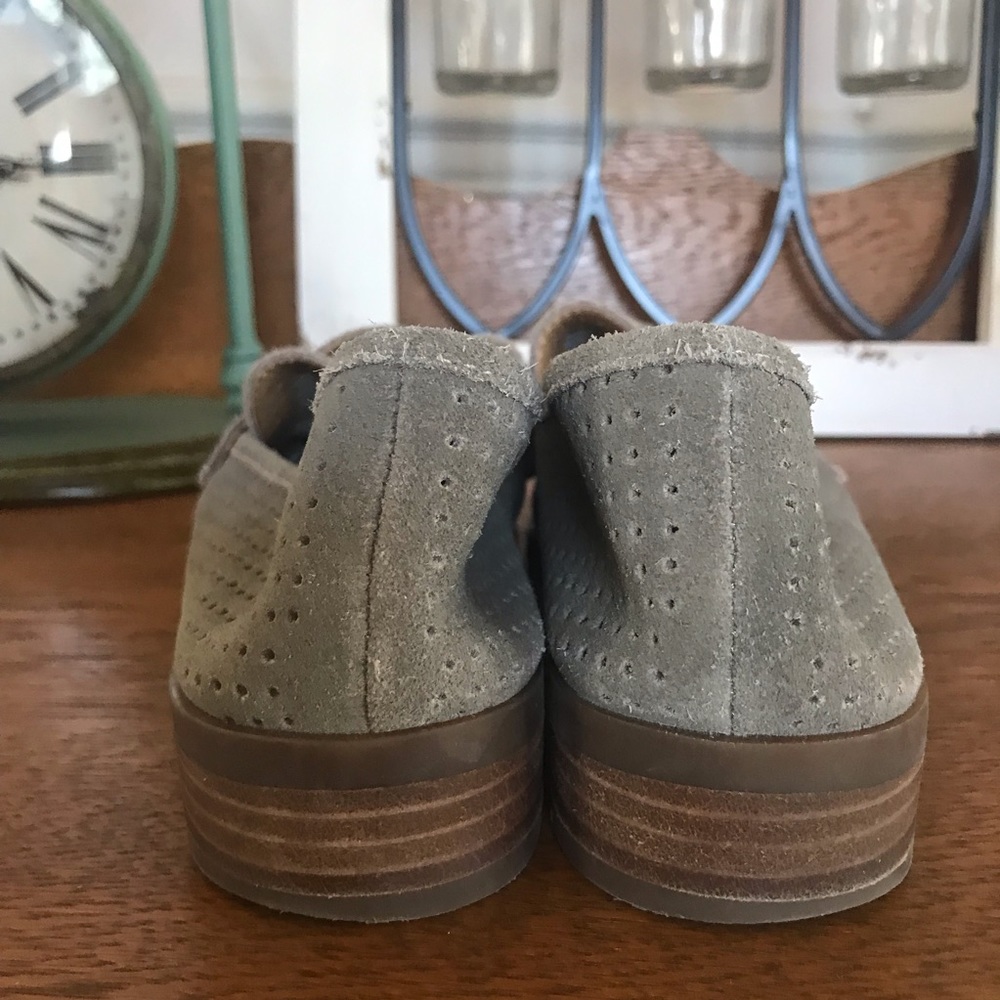 Lucky Brand CAVIEP Perforated Suede Taupe Loafer - Picture 8 of 12